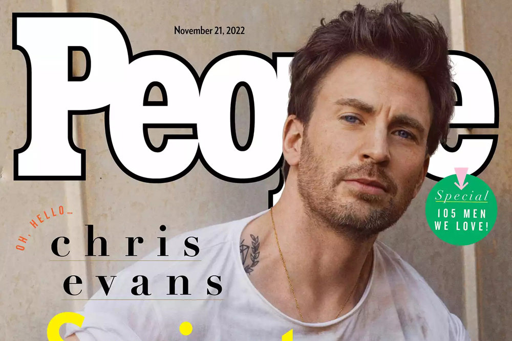 Chris Evans “People” Magazine’s 2022 Sexiest Man Alive.
